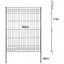 Hopesun Decorative Garden Fence Fast Installation Multi-Purpose Metal Pet Fence Kit Outdoor