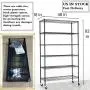 Metal Shelf 6 Tier Wire Shelving Unit with Wheels,Heavy Duty Storage Shelves, NSF Garage Kitchen Organizer,Wire Rack Height Adjustable Utility Commercial Grade Rolling Steel Rack,48'' x 18'' x 82'',Black Metal Shelf 6 Tier Wire Shelving Unit with Wheels,Heavy Duty Storage Shelves, NSF Garage Kitchen Organizer,Wire Rack Height Adjustable Utility Commercial Grade Rolling Steel Rack,48'' x 18'' x 82'',Black