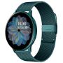 Morsey Compatible with Galaxy Watch 3 45mm/Samsung Galaxy Watch 46mm/Gear S3 Frontier/Classic Band, 22mm Stainless Steel Strap Replacement for Ticwatch Pro/Samsung Galaxy Watch 46mm Smartwatch (Pacific Green)