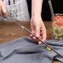 grilljoy 13pc Reusable Metal Straws with 2 Cleaning Brushes - Various Stainless Steel Straws with 4 Straight 4 Bent 2 Boba Straws - Eco Friendly Drinking Straws with Case for Great Christmas Gifts