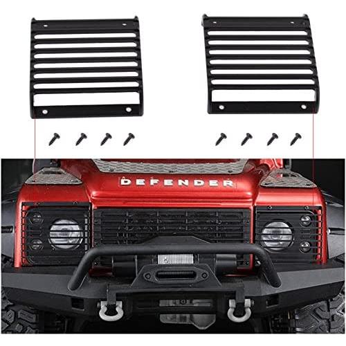LAFEINA Metal Front Lamp Guards Headlight Cover Grille for 1/10 RC Crawler Car Traxxas TRX-4 Lamp Protection