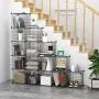 C&AHOME Wire Cube Storage, 16 Cube Storage Organizer, Metal Bookcase Bookshelf, Standing Shelf Units, Closet Cabinet for Home, Office, Kids Room, 48.4”L x 12.4”W x 48.4”H Black
