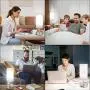 Touch Control Table Lamp with 2 USB Charging Ports and AC Outlet, 3-Way Dimmable Bedside Nightstand Table Lamp with Silver Brushed Metal Base for Bedroom, Living Room, Bulb Included