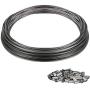 Lumuasky Picture Hanging Wire 90lb, Heavy Duty Stainless Steel Wire Rope for Hanging Picture Frame Mirror and Wall Art, Strong Metal Wire 124Feet with 100PCS Aluminum Crimping Sleeves