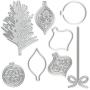 Metal Christmas Tree Lamp Lantern Cutting Dies Embossing Stencil Template Tool Mold for Card Making Scrapbooking Paper Album Stamps DIY Christmas Décor Paper Craft