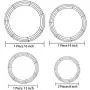 Tatuo 5 Pieces Metal Wreath Frame Ring Round DIY Macrame Floral Crafts Wire Wreath Form Christmas Decoration Door Craft (Deep Green, 16 Inch, 14 Inch, 12 Inch, 8 Inch)