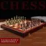 LINWEI Chess Set, Chess Board Set,International Chess Set Wooden Games Chessboard Metal Parts Folding Chessman Entertainment Table Game LINWEI Chess Set, Chess Board Set,International Chess Set Wooden Games Chessboard Metal Parts Folding Chessman Entertainment Table Game