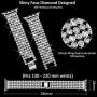 Goton Band Compatible with Apple Watch Band 40mm 38mm , Women Beads Link Crystal Bling Stainless Metal Replacement Strap for iWatch Band Series SE 6 5 4 3 2 1 (Silver, 40mm 38mm)