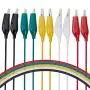 WGGE WG-026 10 Pieces and 5 Colors Test Lead Set & Alligator Clips, 20.5 inches, Wires soldered and Stamping (1 Pack)
