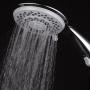 Hotel Spa High-Pressure 7-Setting Handheld Shower Head with 4-inch Face, Patented Water-Saving ON/OFF Pause Switch, Angle-Adjustable, Easy Tool-Free Installation – Chrome Finish
