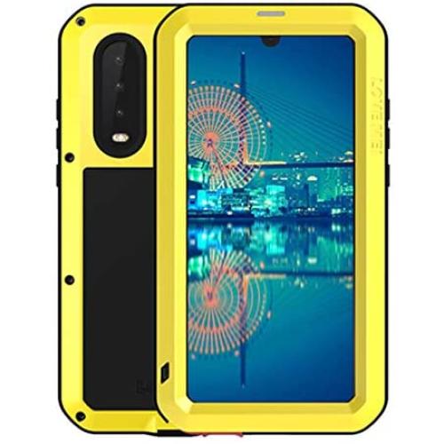 GFU Tempered Glass Armor Huawei P30 Case, Outdoor Dustproof Cover Shell for Huawei P30 Full Body Hybrid Heavy Duty Metal Shockproof (Yellow, P30) GFU Tempered Glass Armor Huawei P30 Case, Outdoor Dustproof Cover Shell for Huawei P30 Full Body Hybrid Heavy Duty Metal Shockproof (Yellow, P30)