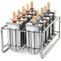 kingleder Stainless Steel Ice Lolly Popsicle Molds Kit/Ice Pop Makers With Tray/100 Reusable Bamboo Sticks/16 Silicone Seals/20 Pop Bags/Cleaning Brush(Set of 10) kingleder Stainless Steel Ice Lolly Popsicle Molds Kit/Ice Pop Makers With Tray/100 Reusable Bamboo Sticks/16 Silicone Seals/20 Pop Bags/Cleaning Brush(Set of 10)