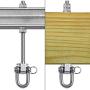 SELEWARE Set of 2 Heavy Duty Swing Hanger 1800LB Capacity, 8.85'' x 3.1/10'', Stainless Steel Swing Hooks for Wood and Steel Beam Yoga Hammock Chair Punching Bag Porch Swing Sets