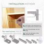 Keadic 160Pcs Hardware Heavy Duty Shelf Pin Kit, 5 Styles Cabinet Support Pegs Holder Metal Nickel (5mm & 6mm))