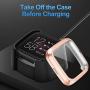 HAPAW Metal Bands Plus Screen Protector Case Compatible with Fitbit Versa 2, Stainless Steel Magnetic Mesh Strap Men Women Bracelet Wristbands Accessories with 2-Pack Bumper Cover for Versa 2 Smartwatch (RoseGold, Large)