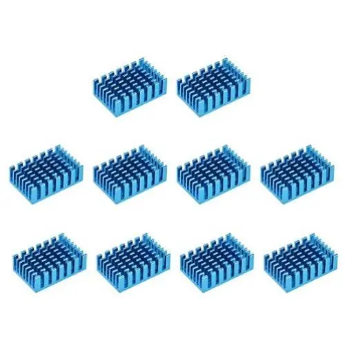 uxcell Electronic Radiators Heatsink for MOS GPU IC Chip Blue 30 x 20 x 10 mm 10pcs