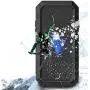 CarterLily iPhone 7 Plus Case, iPhone 8 Plus Case, Full Body Shockproof Dustproof Waterproof Aluminum Alloy Metal Gorilla Glass Cover Case for Apple iPhone 7 8 Plus 5.5 inch - Black