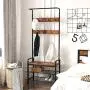 IRONCK Industrial Hall Trees with Bench and Coat Racks, 3-in-1 Hall Tree Entryway Storage Shelf, Accent Furniture with Metal Frame, Easy Assembly, Rustic Brown IRONCK Industrial Hall Trees with Bench and Coat Racks, 3-in-1 Hall Tree Entryway Storage Shelf, Accent Furniture with Metal Frame, Easy Assembly, Rustic Brown