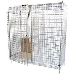 24'' Deep x 60'' Wide x 63'' High Chrome Security Cage with 4 Interior Shelves