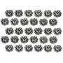 Bezelry 30 Pieces Small Rose Bloom Gray Silver Metal Shank Buttons. 12mm (1/2 inch) Bezelry 30 Pieces Small Rose Bloom Gray Silver Metal Shank Buttons. 12mm (1/2 inch)