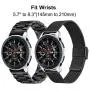Band Sets for Samsung Galaxy Watch 46mm / Galaxy Watch 3 45mm / Gear S3, TRUMiRR 22mm Solid Stainless Steel Metal + Mesh Loop Strap Quick Release Watchband Replacement for TicWatch Pro 3, Fossil Mens Gen 4 Explorist