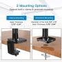 Monitor Mount Stand, Long Single Monitor Desk Mount for 22 to 35 Inch Computer Screens Height Adjustable with Clamp, Grommet Mounting Base, Holds 6.6 to 26.4 lbs