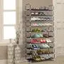 ERONE Shoe Rack Organizer , Tall Shoe Storage for Closets Non-Woven Fabric Metal Sturdy Shoe Shelf Tower Cabinet for Entryway (Black, 10 Tier)