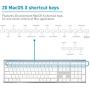 Macally Wireless Bluetooth Keyboard with Numeric Keypad for Laptops, Computers (Apple: Mac, iMac, MacBook Pro/Air, iOS, iPhone, iPad, Windows: PC and Android), Smartphones, Tablets (Aluminum Silver)