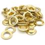 Ram-Pro 1/2'' Brass Grommets Eyelets with Washers Kit, Solid Metal Antique Style Eyelet Repair Replacement Pack, Sets of 25
