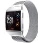 Aiiko Compatible with Fitbit Ionic Bands, Metal Stainless Steel Large Size Strap,Smooth Comfortable Adjustable Closure Wrist Sport Band Replacement for Fitbit Ionic Smart Watch - Silver