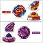 Ingooood Metal Master Fusion Gyro Toys for Kids, 6 Pieces Battling Top Battle Burst High Performance Set with 2 Launchers (H-9A)