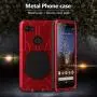 Pixel 3a Case,Google Pixel 3a Metal Case with Gorilla Glass Screen Protector Armor Tank Military Aluminum Alloy Bumper Hybrid Soft Rubber Military Shockproof Hard Defender Metal Cover,Red