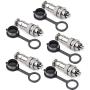 DIYhz GX12 5 Pins Panel Metal Mount Circular Metal Aviation Connector Adapter Male Female Plug Socket with Waterproof Cap (5 Pcs)
