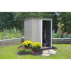 Arrow 5 x 4 Brentwood Steel Outdoor Storage Shed with Sloped Metal Roof,Neutral