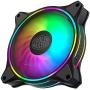 Cooler Master Master Fan MF120 Halo Duo-Ring Addressable RGB Lighting 120mm 3 Pack with Independently-Controlled LEDS, Absorbing Rubber Pads, PWM Static Pressure for Computer Case & Liquid Radiator
