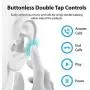 iLuv TB100 Glossy White True Wireless Earbuds Cordless In-Ear Bluetooth 5.0 with Hands-Free Call MEMS Microphone, IPX6 Waterproof Protection, Long Playtime; Includes Compact Charging Case & 3 Ear Tips