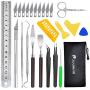 Weeding Tools for Vinyl, JUUMVIR 25 PCS Craft Tools Set Whole Set Vinyl Tools Including Scraper Tool, Scissor, Craft Tweezers, Weeders, Spatula for Weeding Vinyl, Silhouettes, Cameos, Lettering