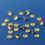24 Gold Tone Ornament Caps - Egg Top Findings, End Caps