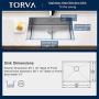 TORVA 30-Inch Undermount Kitchen Sink, 16 Gauge Stainless Steel Undermount Single Bowl 30 x 18 x 10 inch Deep, Fits 33 inch Cabinet