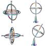 meekoo 2 Packs Metal Anti-Gravity Gyroscope Colorful Spinning Top Gyroscope Balance Toy Educational Gift