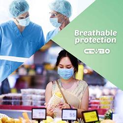 Protective Mouth Cover Face Mask Multi Layer Breathable Disposable for Individual and Family Use for Indoor Outdoor Home Office Travel (50 Pack)