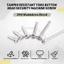 Hilitchi 50 Pcs #6 x 5/8” Stainless Steel Button Head Torx Sheet Metal Screws Security Silver Screws Anti-Theft Tamper Proof with Bit T15 Hilitchi 50 Pcs #6 x 5/8” Stainless Steel Button Head Torx Sheet Metal Screws Security Silver Screws Anti-Theft Tamper Proof with Bit T15