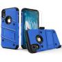 ZIZO Bolt Series for iPhone XR Case Military Grade Drop Tested with Tempered Glass Screen Protector Holster and Kickstand Blue Black