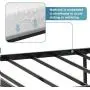 KINGSO Twin Bed Frames with Headboard, 14 Inch Metal Platform Bed Frame with Storage, Heavy Duty Steel Slat and Anti-Slip Support, Easy Quick Lock Assembly, No Box Spring Needed - Twin KINGSO Twin Bed Frames with Headboard, 14 Inch Metal Platform Bed Frame with Storage, Heavy Duty Steel Slat and Anti-Slip Support, Easy Quick Lock Assembly, No Box Spring Needed - Twin