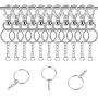 Roctee 195 Piece Silvery Swivel Snap Hooks and O Key Rings with Open Jump Ring, Metal Lobster Claw Clasp Key Chain Parts for Craft DIY Accessory Roctee 195 Piece Silvery Swivel Snap Hooks and O Key Rings with Open Jump Ring, Metal Lobster Claw Clasp Key Chain Parts for Craft DIY Accessory