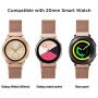 Valkit Compatible Galaxy Watch 42mm/Galaxy Active 2/Galaxy Watch 3 41mm Bands, 20mm Stainless Steel Wrist Band Metal Strap for Galaxy Watch 42mm/Galaxy Watch 3 41mm/Galaxy Active 2,Rose Gold+Colorful