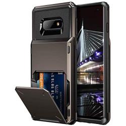 Vofolen Case for Galaxy S10e Case Wallet [4 Card Pocket] Card Holder Slot Scratch Resistant Dual Layer Protective Bumper Tough Rubber Armor Hard Shell Cover Case for Samsung Galaxy S10 E (Gun Metal)