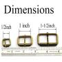Pro Bamboo Kitchen 10pcs Metal Roller Buckle for Belts Bags DIY Hardware Accessories 1-1/2 Inch