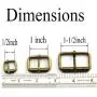 Pro Bamboo Kitchen 10pcs Metal Roller Buckle for Belts Bags DIY Hardware Accessories 1-1/2 Inch