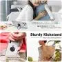 Allengel Marble Cell Phone Ring Holder Finger Ring Kickstand Metal Finger Ring Grip Holder for Magnetic Car Mount Compatible with All Smartphone(Black)